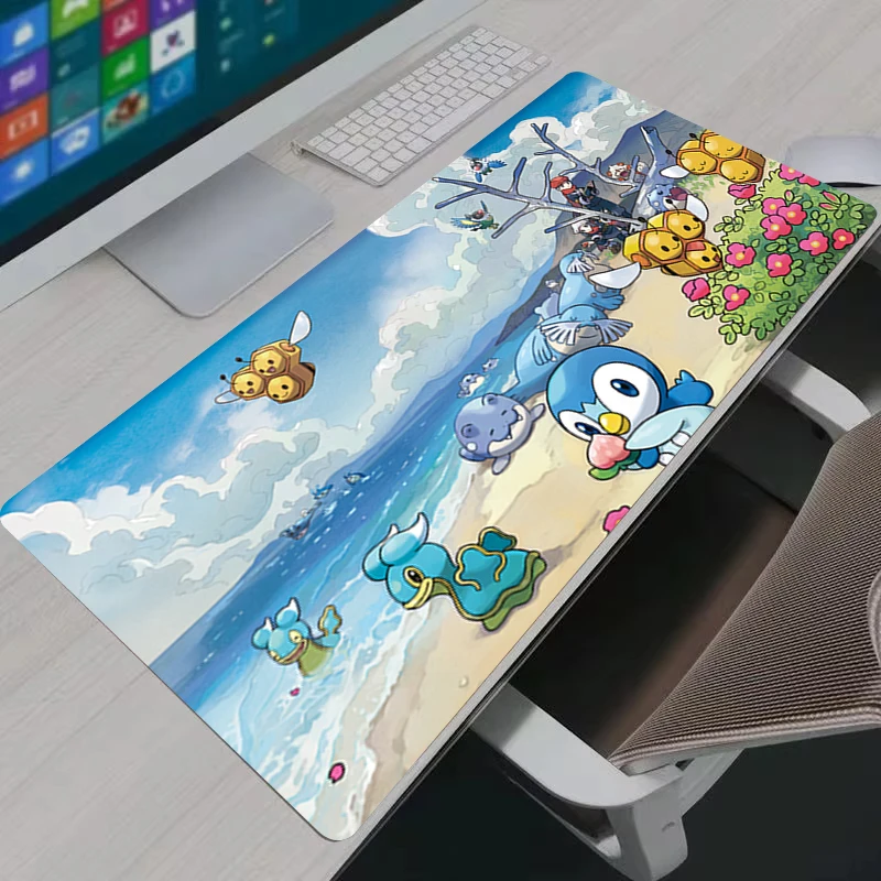 Mouse Pad Large Gamer XXL Laptop Keyboard Desk Mouse Mat Carpet Rubber Tapis Souris Gaming Notbook P-Pokemon Piplup Mousepad
