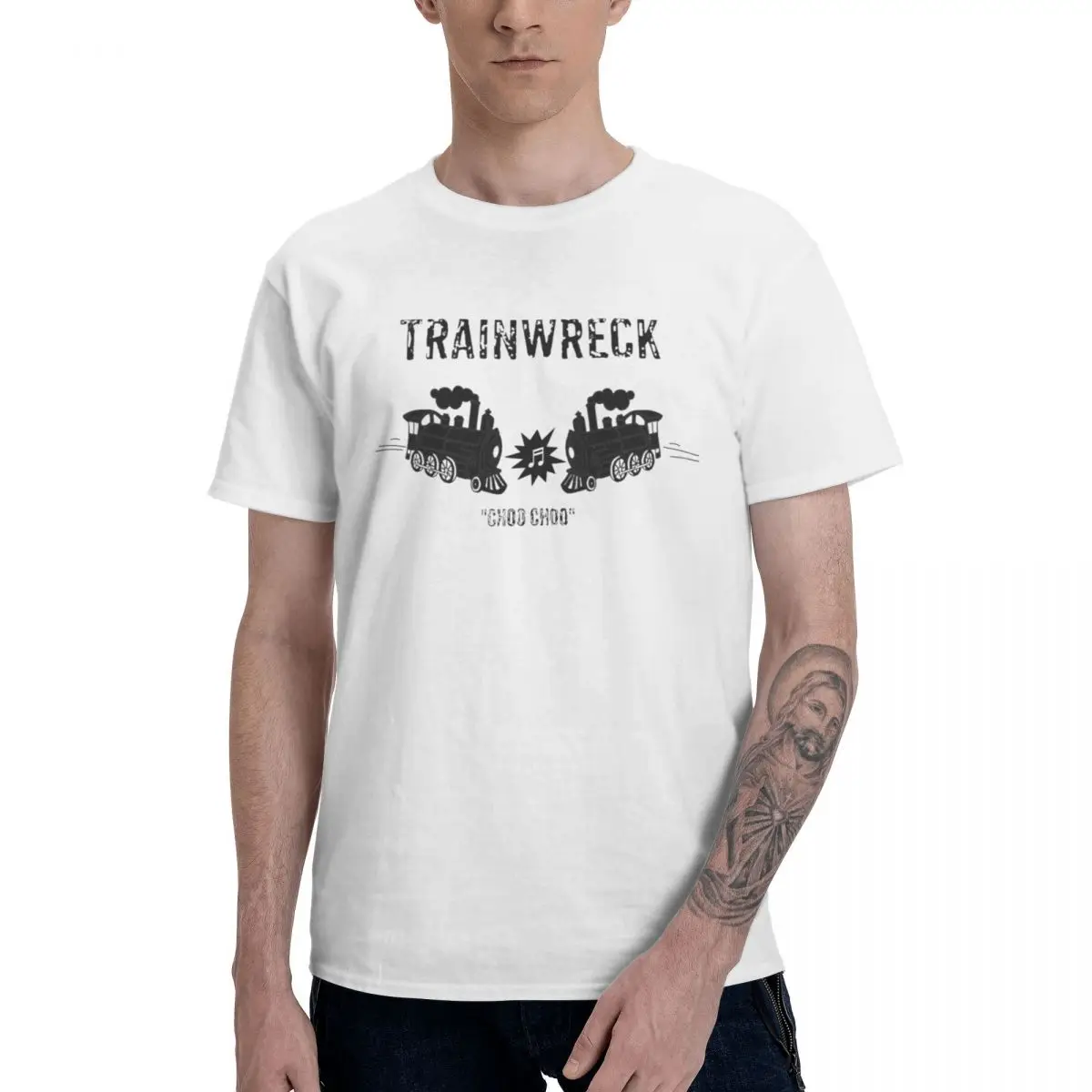 Fashion Train Wreck T Shirt 100% Cotton Crewneck Men T Shirts Short Long Sleeve PlGift Tees Hoodie Four Seasons EU Size