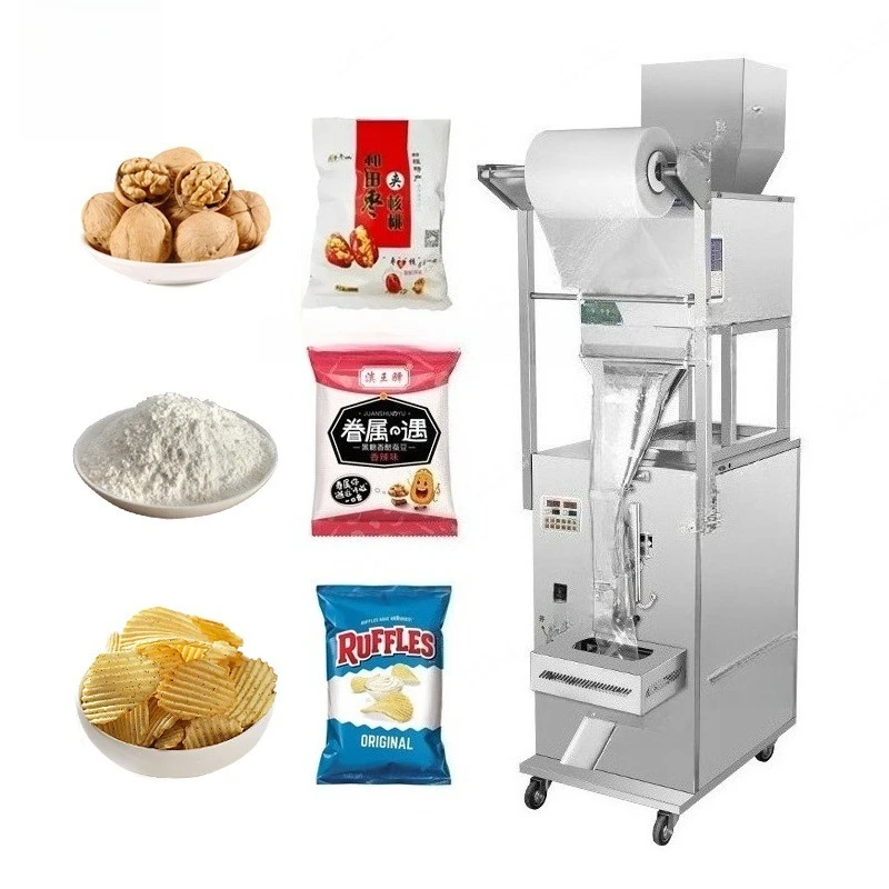 DZD-420B Automatic Weighing 10-999g Powder Granule Packaging Food Potato Chips Packing Sealing Machine