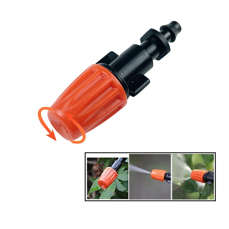 50 Pcs Nozzle Misting Dripper Sprayer Micro Auto Drip Irrigation System Adjustable Atomizing Sprinkler for Agriculture
