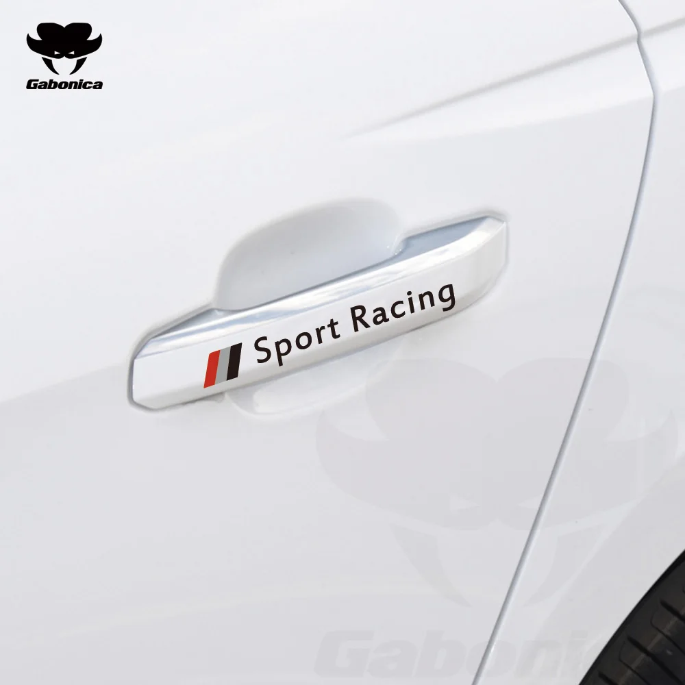 4PCS Car Door Handle Sticker Reflectivefor Decals for Audi Sport Racing RS A4 B8 B6 B7 B9 A3 8P 8V 8L A6 C7 C6 C5 A5 Q2 Q3 Q5