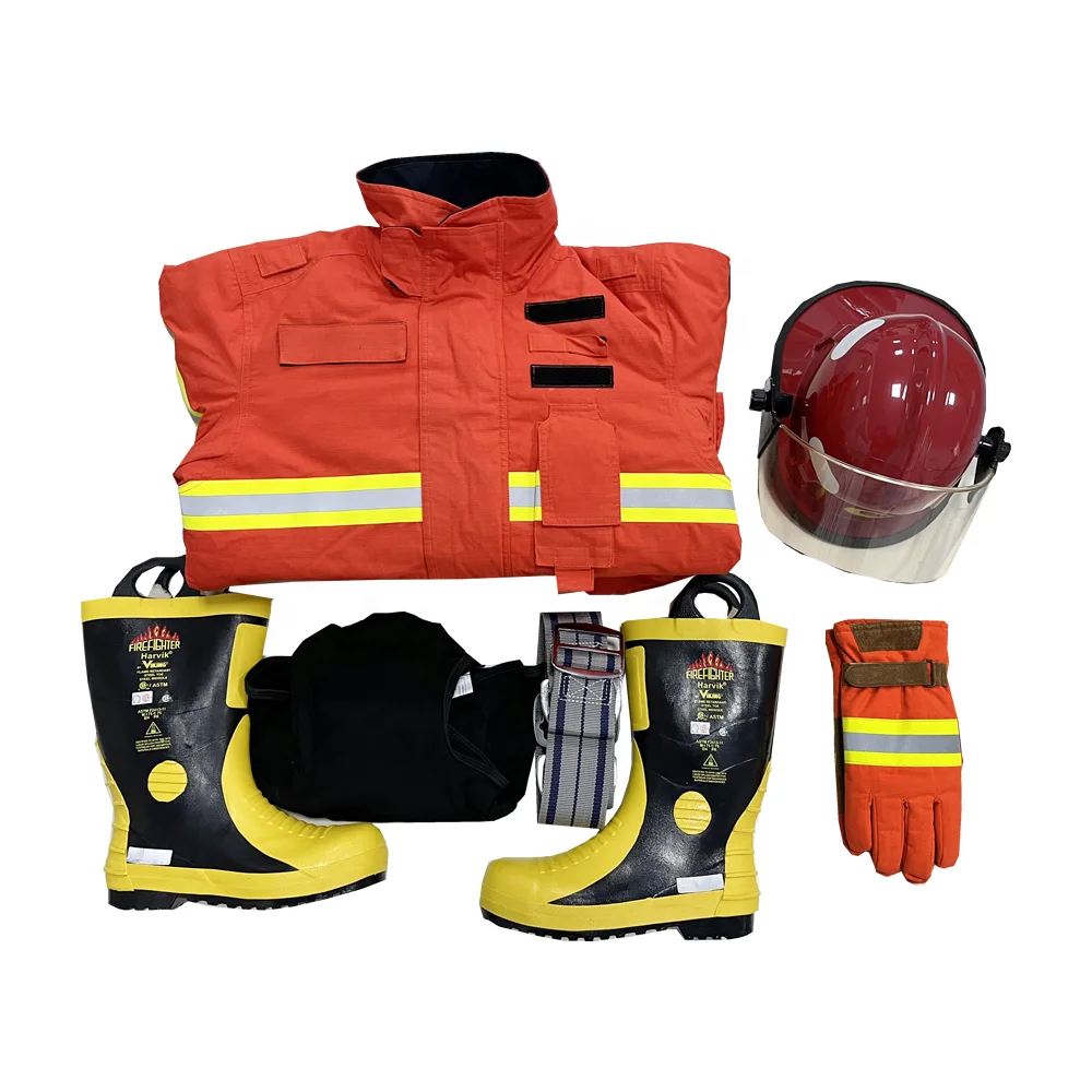 ANBEN FIRE Aramid made Fireproof FireFighter Equipment firefighter suit nomex