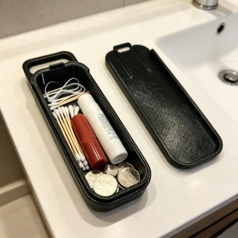 【F】1Pcs Multi Functional Storage Box, Mini Collection Storage Box With Pull-out Cover, Novelty Coin Storage Box