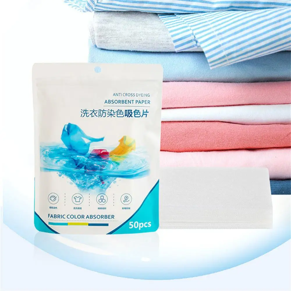 Laundry Detergent Tablet Sheet Washing Wipe Washing Machine Tide Color Catcher Grabber Sheet Bubble Cloth Anti Dyed Home