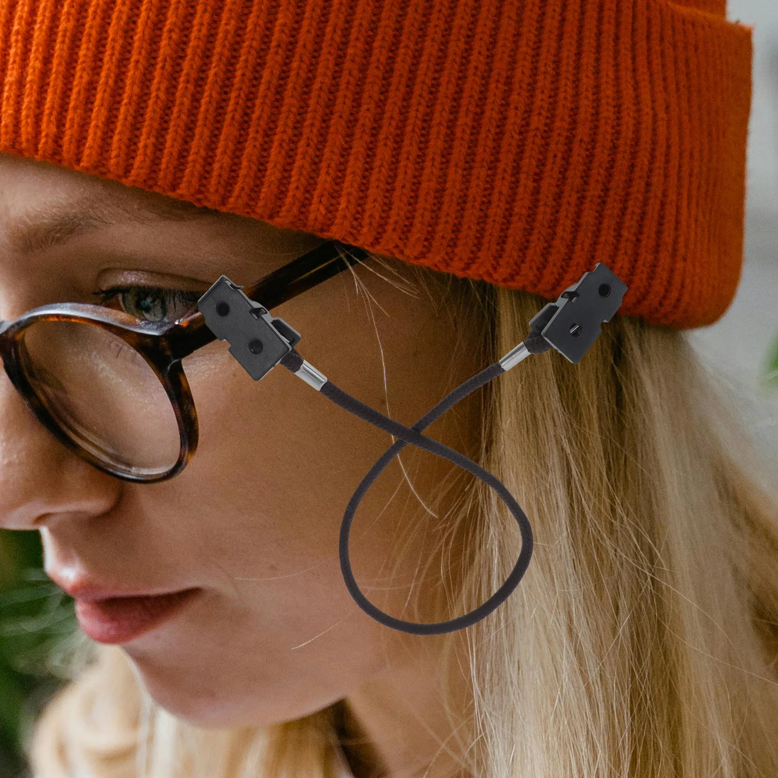 2 шт., ремешок для очков, зажим для шляпы, коричневый ветрозащитный держатель для очков, анти-потерянный ремешок на подбородок, надежная посадка для путешествий, рыбалки, солнцезащитные очки