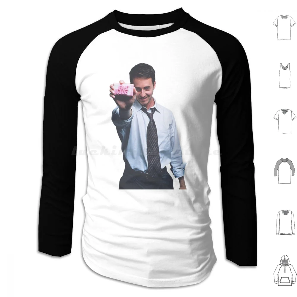 Cool Edward Norton Fight Club sudaderas con capucha de manga larga Fight Club Soap Tyler Durden Brad Pitt Movie Club Fight Edward Norton