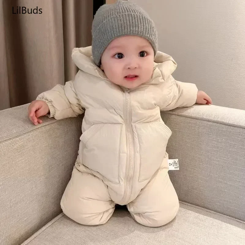 2024 Newborn Baby Rompers Winter Coats Jumpsuit Children Clothes Warm Baby Boys Costume Babie Girl Clothing Overall Baby Outwear