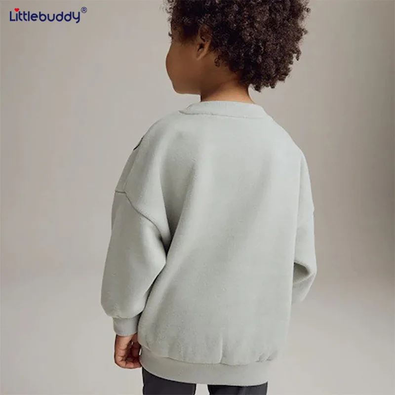 

littlebuddyLong-sleeve Children's Sweatshirt Cotton Style2-7Children's Sweatshirt Round Neck Thin Style Wholesale