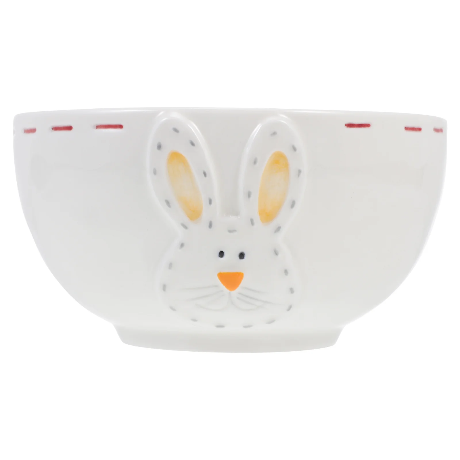 

Ceramic Rabbit Food Serving Bowl Practical Soup Noodle Rice Bowl Household Salad Fruit Container Rice Holder Fruit Container
