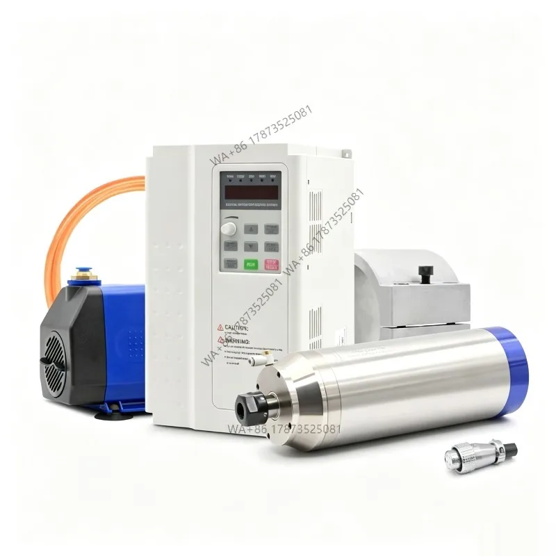 G-Penny 3.2kw Stone Working Spindle Kit Water Cooled Spindle Nozzle and 2.2kw Motor speed controller and Bracket and Pump
