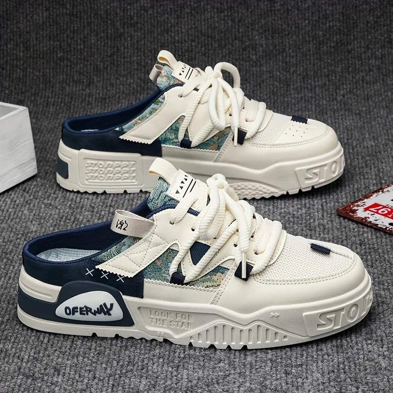 أحذية رجالي سهلة الارتداء - تصميم مريح ومسامي ومجوف للمشي في الهواء الطلق والركض والتخييم - عصري ومتعدد الاستخدامات