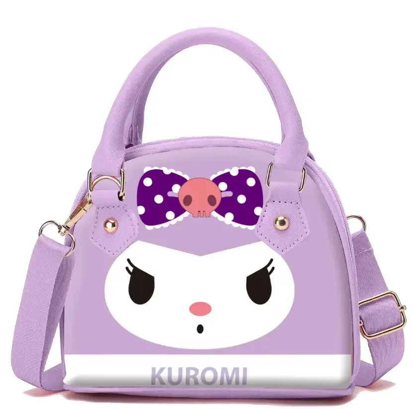 Sanrio Kawaii Children Girls Crossbody Bags Pu Leather Small Shoulder Bag Cute Hello Kitty Cinnamoroll Handbags and Purses