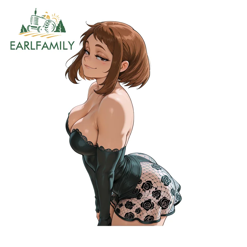 EARLFAMILY OCHACO URARAKA Car Stickers Vibrant Auto Vehicle Decals Occlusion Scratch Beautiful High Quality Scratch-Proof Decor