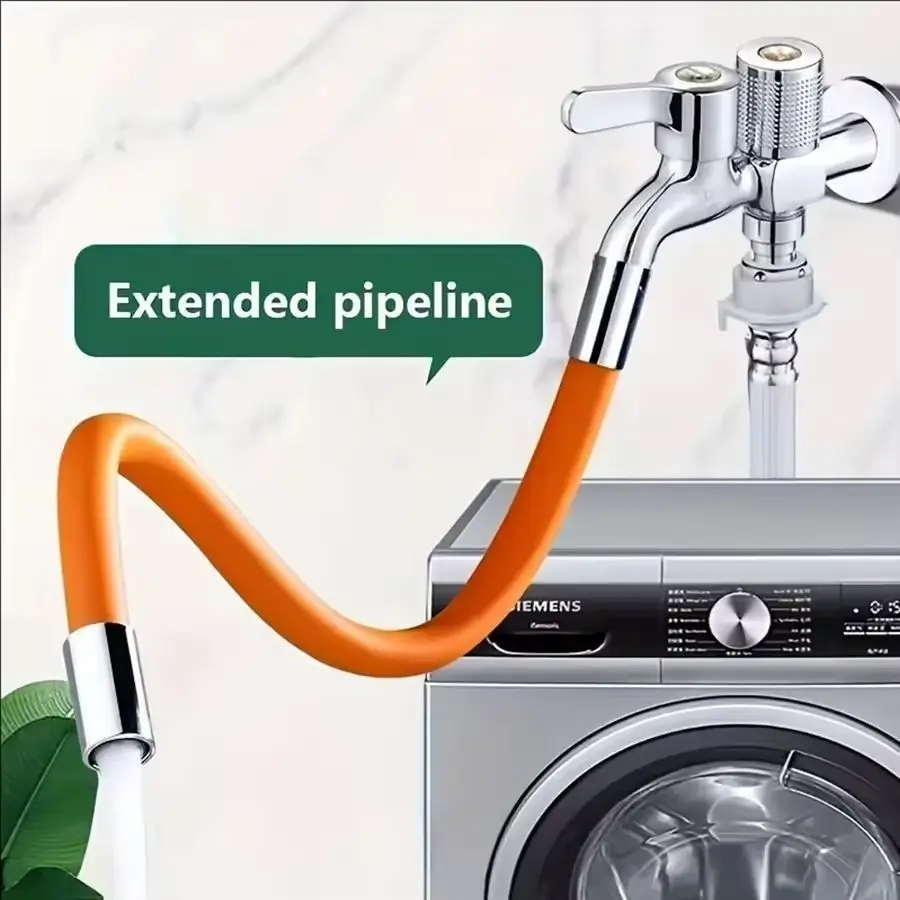 1pc Water Faucet Extension Tube, 360-Degree Rotating Adjustable Flexible Faucet, Moldable Rotating Extension Nozzle