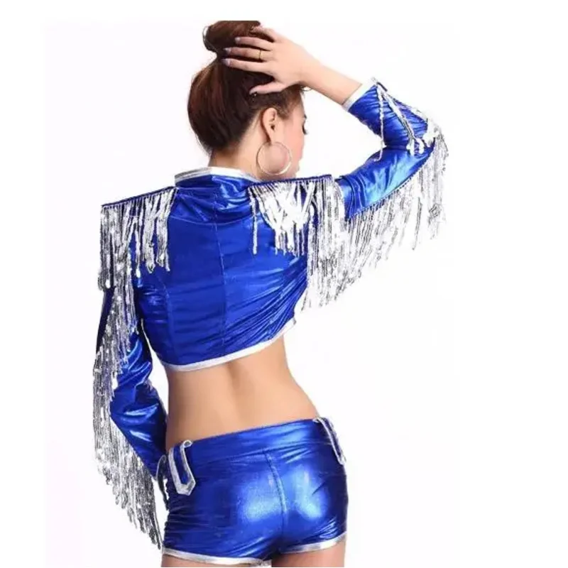 Women jazz dance costume DS performance wear hip hop dance costumes modern dance nightclub sexy clothes kids adult dancewear set