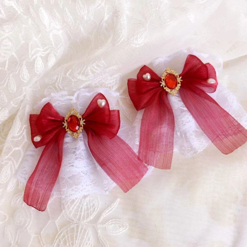 Wrist Band for Girls Decorative Sleeve Bowknot Bride Skirt Accessories Dropship