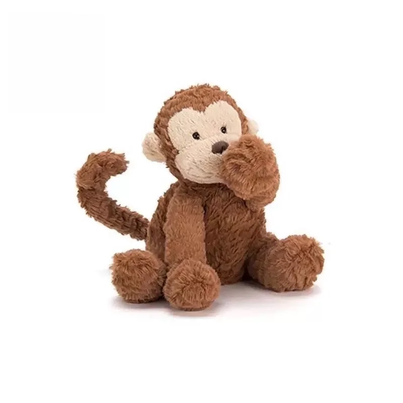 

Плюшевая игрушка-обезьянка Jellycat Wavy Fur, мягкая игрушка-комфортер, подарок на Новый год и день рождения для малышей, Великобритания
