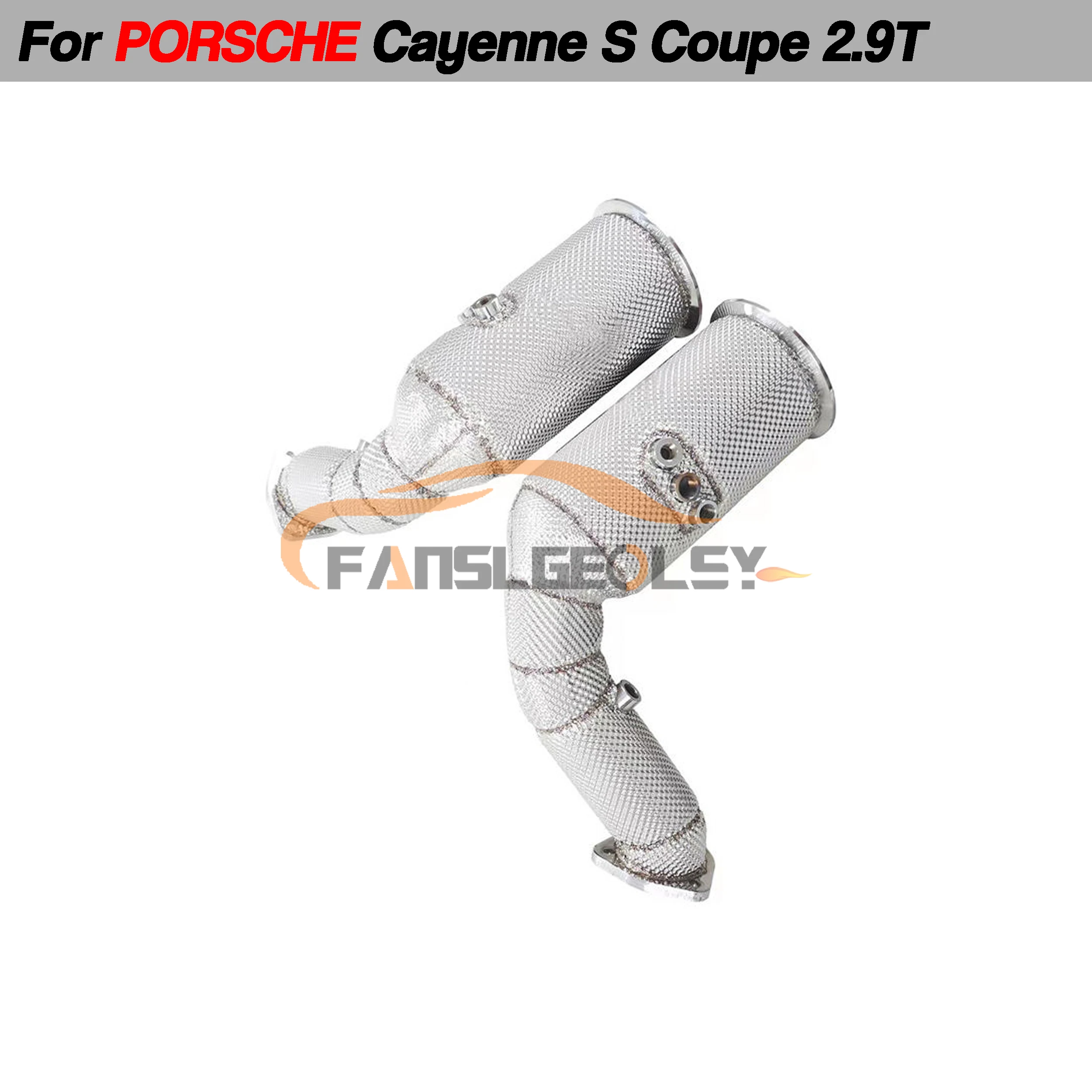 For Porsche Cayenne S Coupe 2.9T Downpipe Performance Exhaust System with Heat shield Euro 6 High flow Sports Catalysis