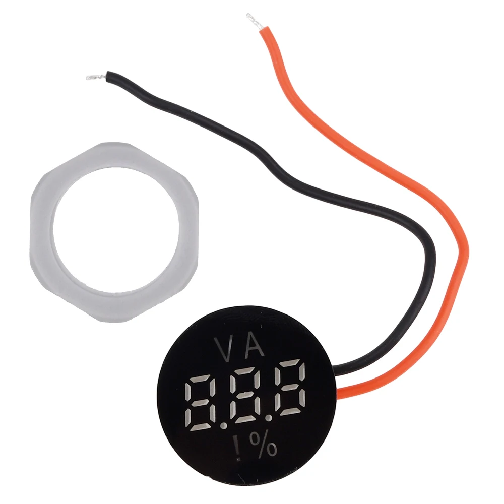 Imagem -03 - Mini Rodada Impermeável Voltímetro Digital Voltage Tester 2s 3s 4s 7s Indicador de Capacidade da Bateria Vermelho Verde Azul 7.4v 12v 15v 24v