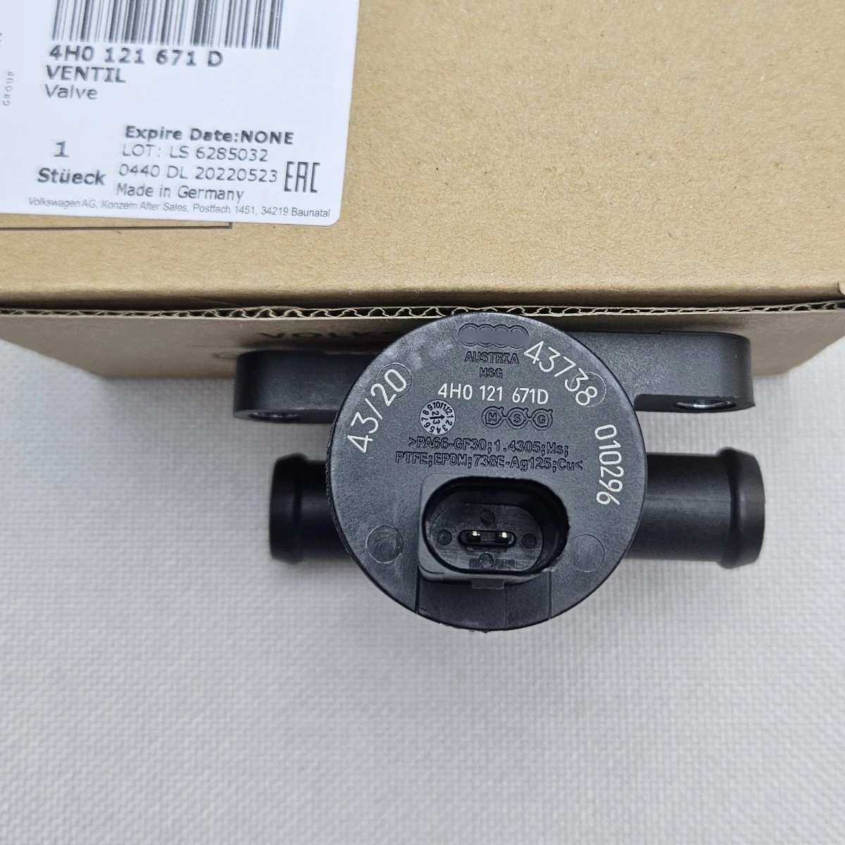 Valvola di controllo del riscaldatore dell'auto 4 h0121671d 4 h0121671b per Audi A4 A5 A6 C7 A7 A8 Q5 Volkswagen Golf 7 Passat B8 elettrovalvola