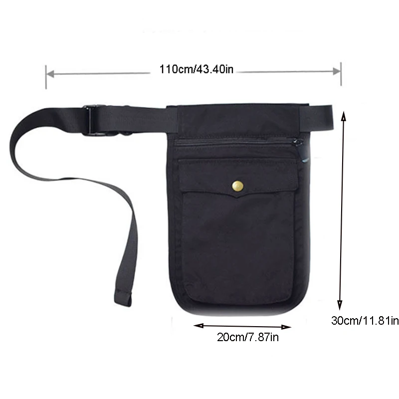 Outdoor Multifunctional Apron With Multiple Pockets Waist Bags Casual Closure With Zipper Waist Bag Female Running Trave Sport