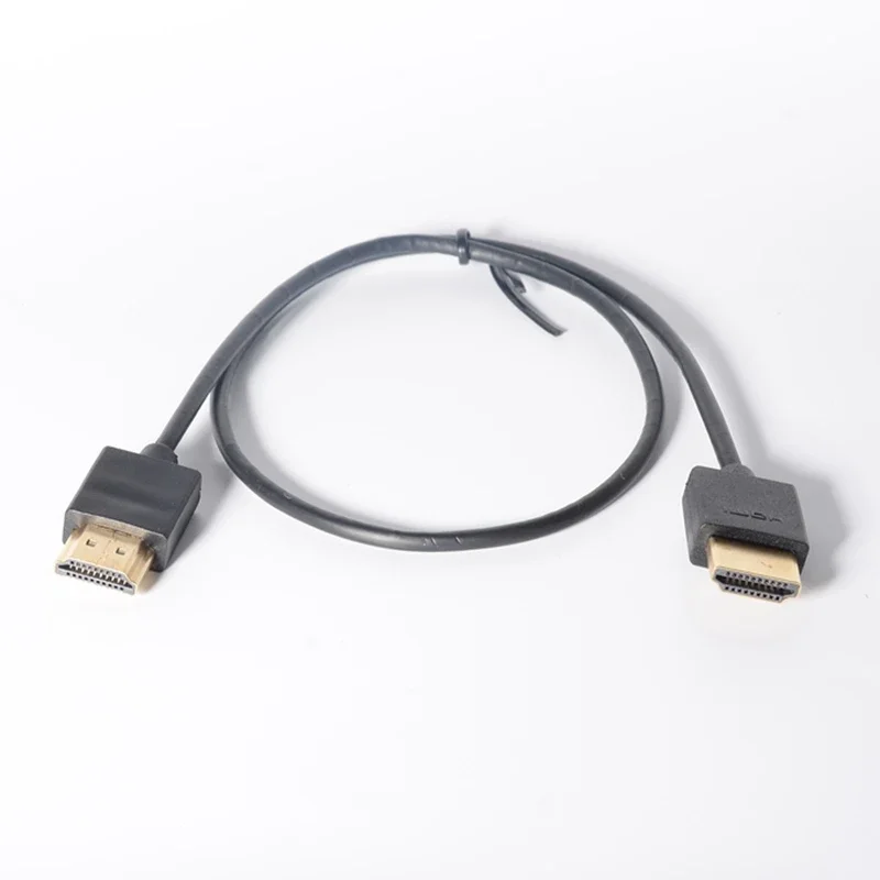 OD 3.0mm Super cienki miękki, kompatybilny z HDMI z męskiego na męskie cienki elastyczny kabel 2K 1080P HD przenośny krótki przedłużacz 30CM 1M 2M