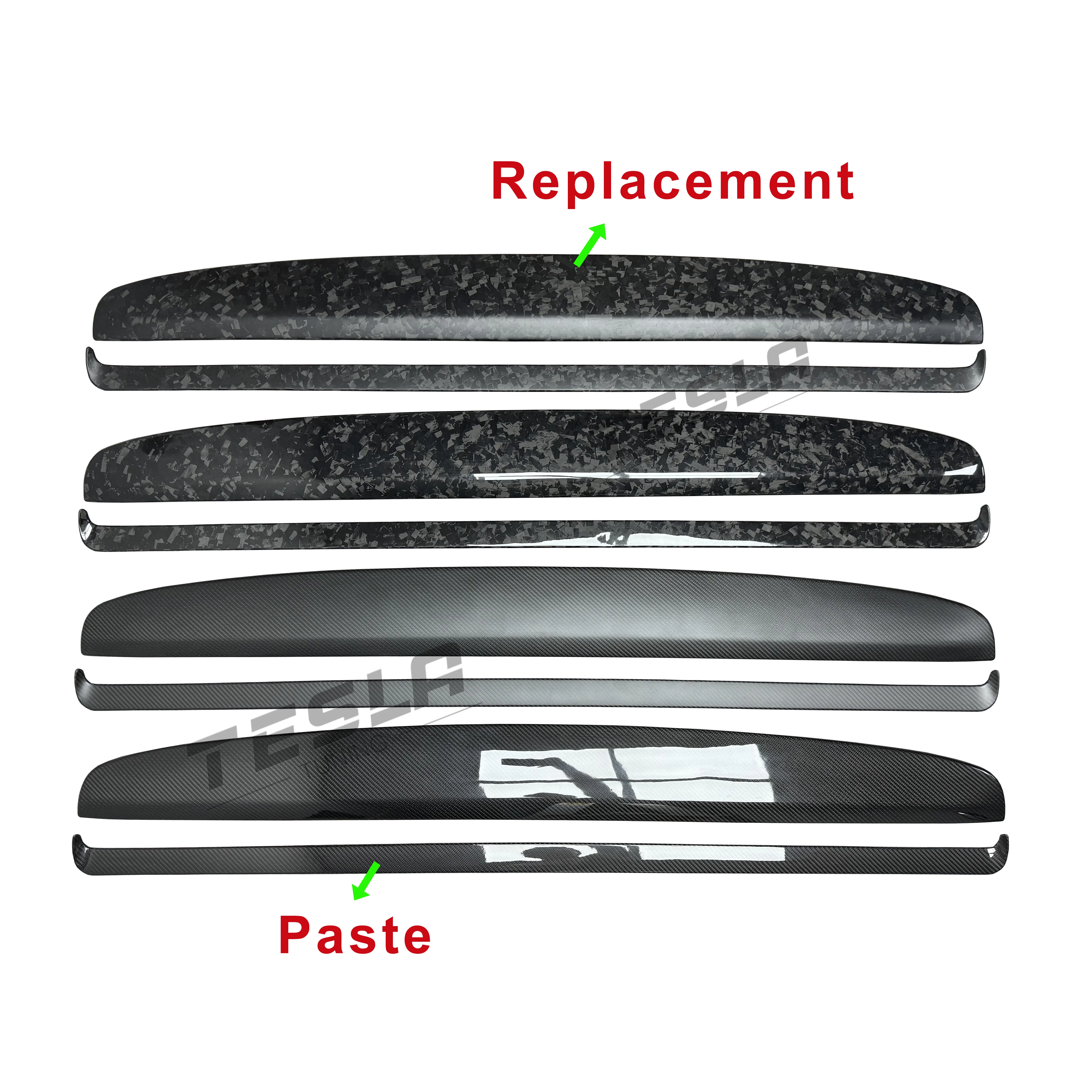 For Tesla 2024 Model 3 Highland Real Carbon Fiber Dash Dashboard Replacement Interior Modification Accessories