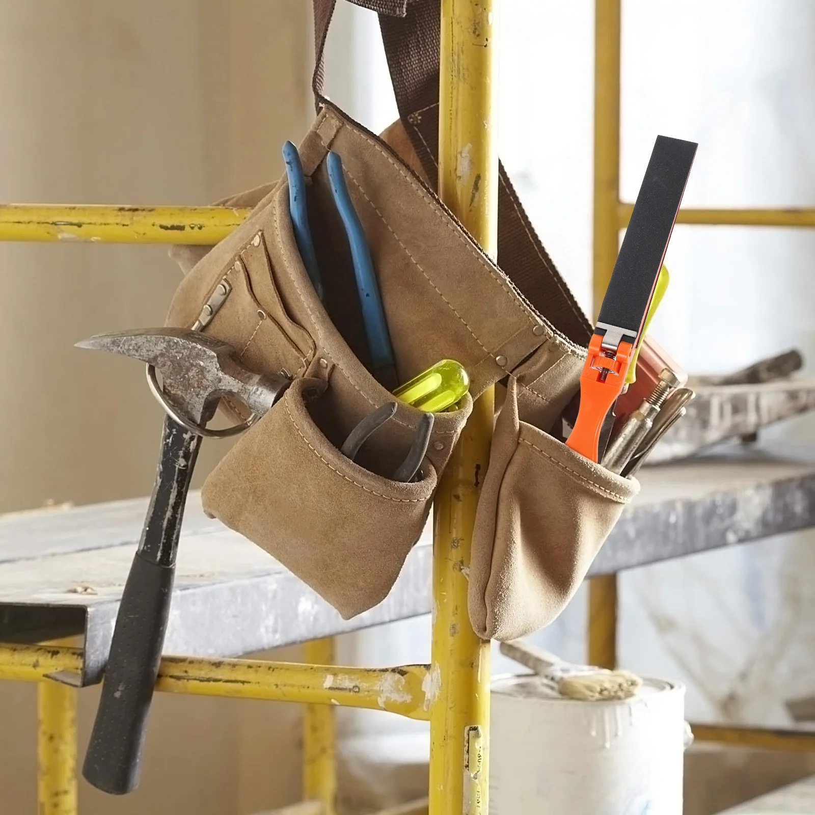 

1pc Sandpaper Clamp 27Mm Adjustable Plastic Sandpaper Holder For Polishing Grinding Tools Rust Burrs Oxide Removal Reusable