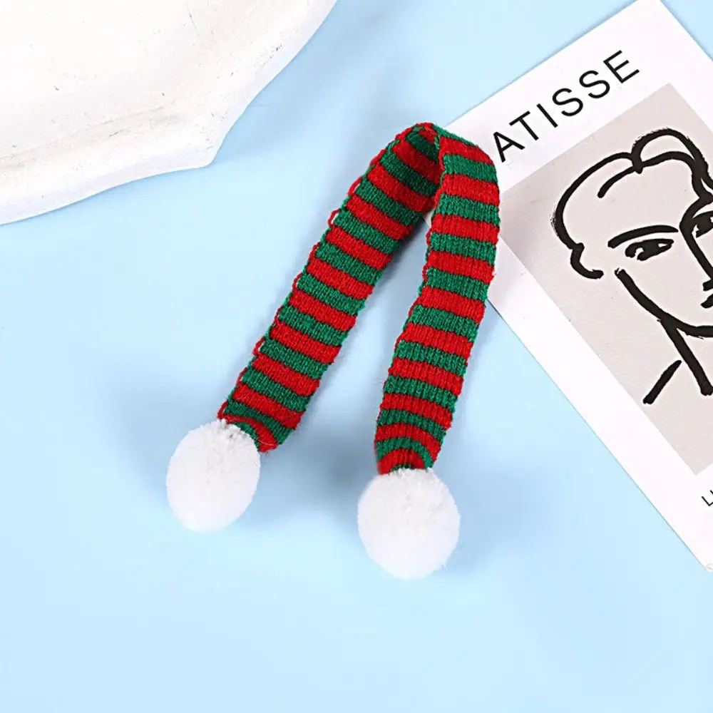 

Акриловые волокна, мини-шарф, орнамент, красный и белый DIY, вязаный шарф, украшение, вязаный мини-мини-шарф для вязания