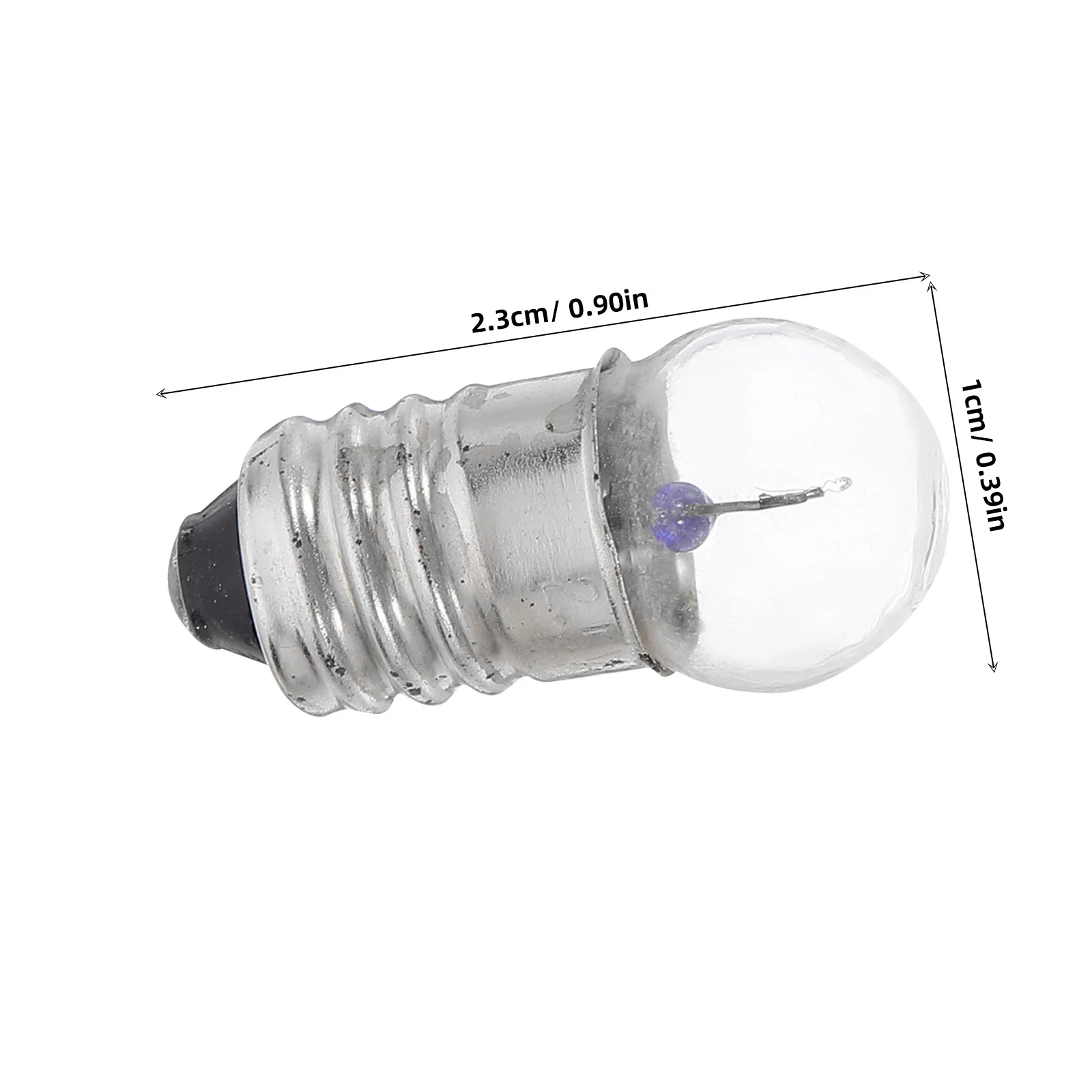 20Pcs Small Screw Base Flashlight Bulbs Replacement for Outdoor Experiment Lighting Accessories Mini Light Bulbs