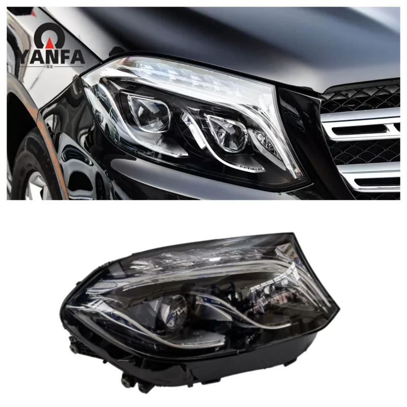For Original 12V Headlights for Mercedes-Benz GLS 166 2017-2020 W166 X166 Models 6000k GLS400 GLS450 GLS480 GLS580 GLS600 GLS63 view 6