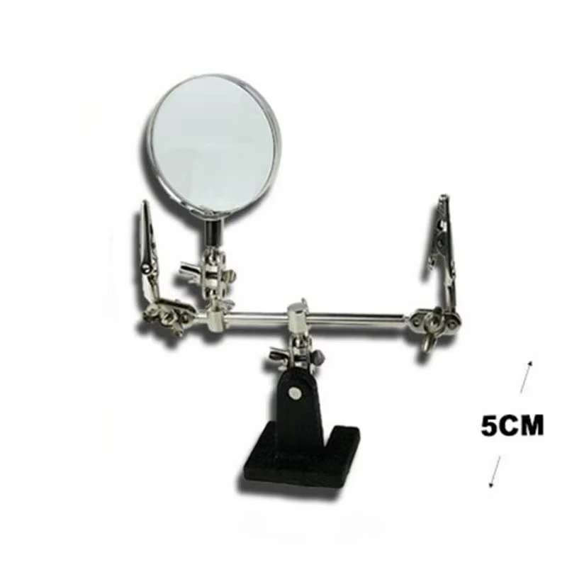 5X Third Hand Soldering Iron Stand Helping Clamp Vise Clip Tool Magnifying Glass Electronic Appliance Repair Третья Рука