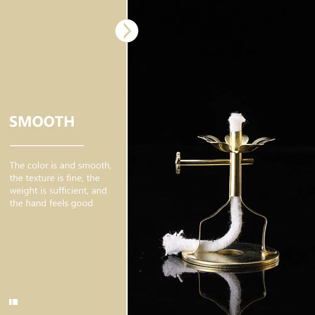 ที่วางไส้ตะเกียงกันลม 2 ชิ้น วัสดุโลหะผสมคุณภาพสูง สำหรับแท่นบูชาพระพุทธรูป ตกแต่งบ้าน วัด อุปกรณ์ประกอบพิธีกรรม