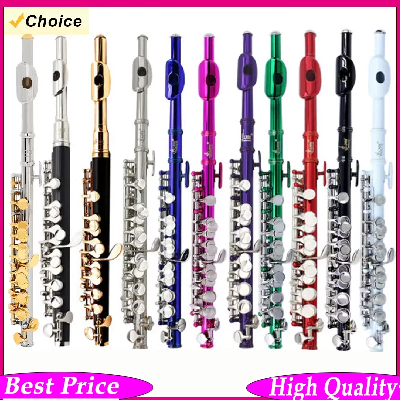 

Флейта-пикколо SLADE, 16 отверстий, в тональности До, доступна в различных цветах, с медной трубкой, деревянный духовой инструмент с аксессуарами