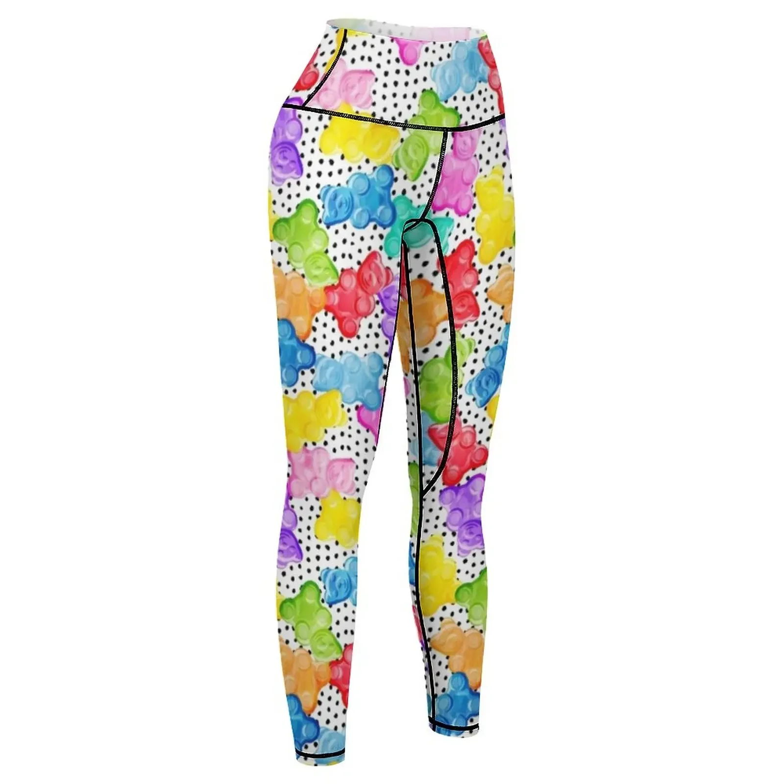 Gummy Bears on polka dots Legging Pakaian golf legging olahraga Celana latihan pakaian olahraga gym Legging Wanita