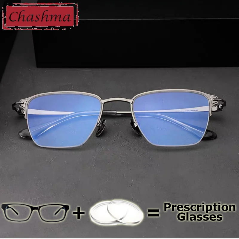 Chashma Prescription Glasses Men Progressive Eyeglasses Frames Women Optical Pure Titanium Myopia Recipe Lens Eyewear Spectacles