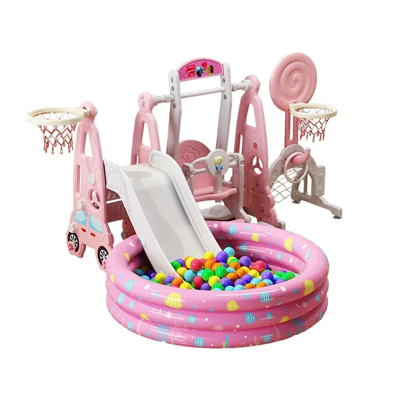 Baby slide indoor home children's cartoon baby toy swing combination amusement park small multi-functional