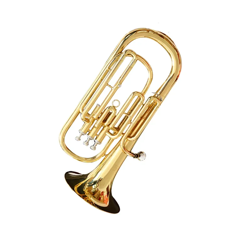 

Factory Price Gold Lacquer Brass Eb Marching Professional Euphonium Compensating