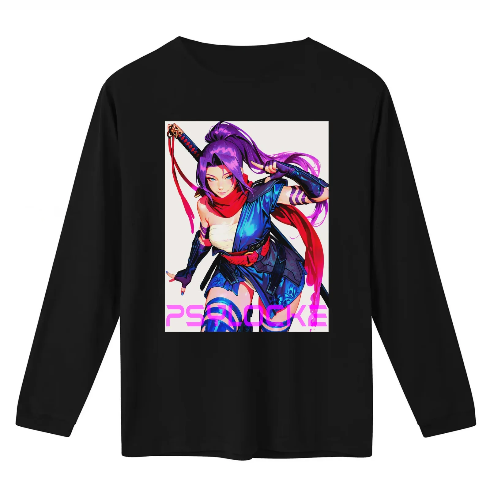 Psylocke Typographic Design T-Shirt Summer Casual Cotton Tee Oversized Streetwear Tops Vintage Graphic Print 100% Cotton