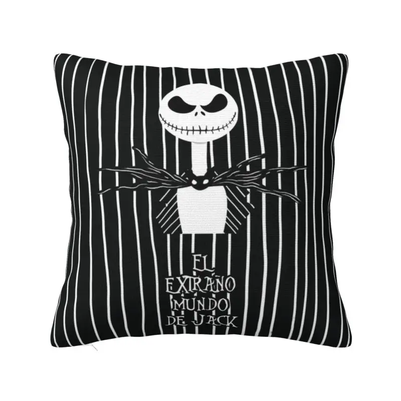 

The Nightmare Before Christmas Cushion Cover Polyester Halloween Skull Jack Throw Pillow Case Home Decor Custom Soft Pillowcase