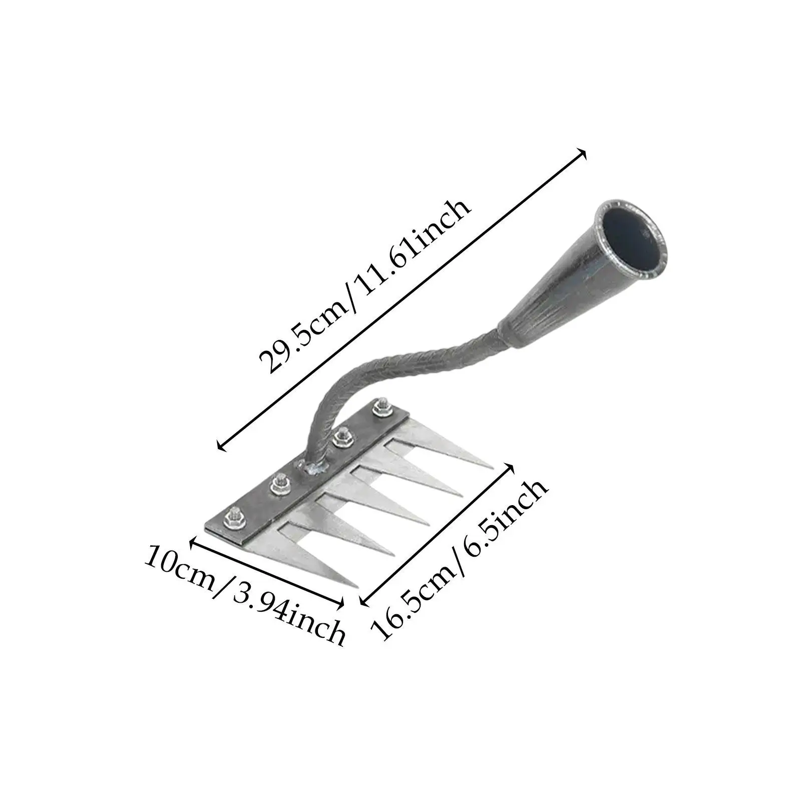 Rastrello da diserbo da giardino Pratico robusto e versatile utensile manuale in metallo resistente per coltivare giardinaggio Paesaggistici proprietari di case Cortile