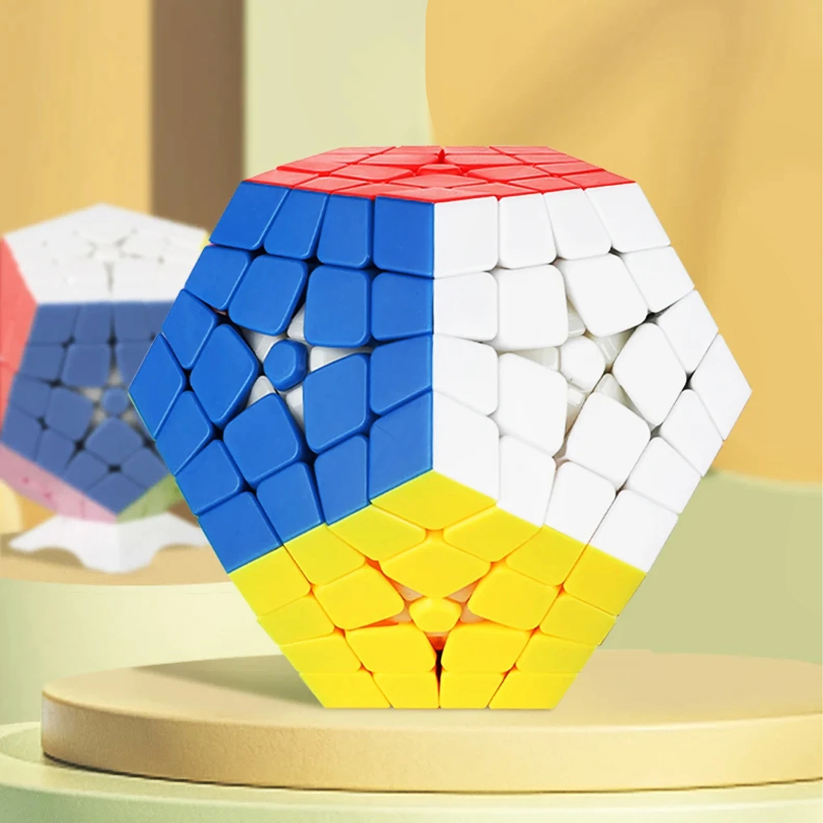 Sengso Megaminx 4x4x4 Dodecahedron Cube Bez Naklejek Puzzle Gra Logiczna Rozwijająca Umysł Dla Dzieci Prezent na Boże Narodzenie Urodziny