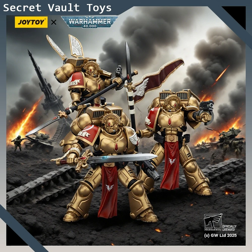 

JOYTOY Warhammer 40K Action Figure 1/18 Blood Angels Sanguinary Guard 3-person group Collection Model Toys Gift
