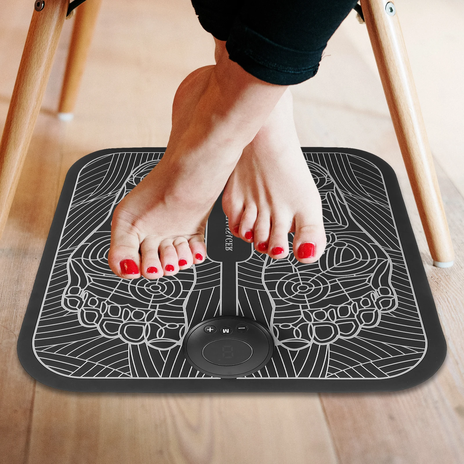 

1 set Legs Massage Foot Pad Premium Material Durable Electric Feet Massager ABS Mat Sturdy Cushion Pain Relief Comfortable