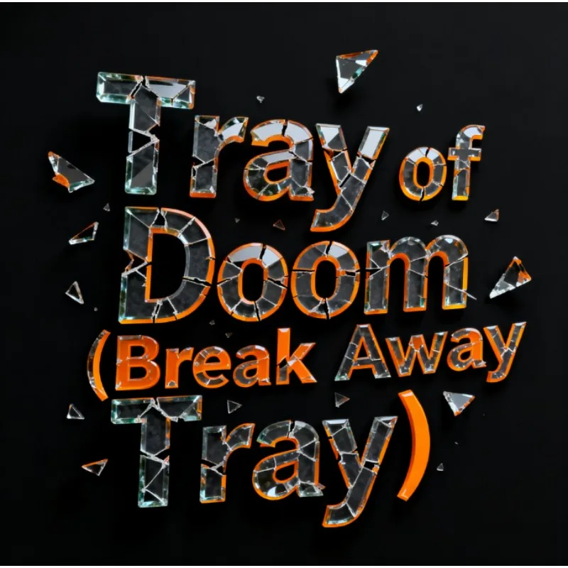 Props Tray of Doom Break Away Tray - Stage Magic Gimmick for Professional Mentalism Magic Tricks Illusions Magician