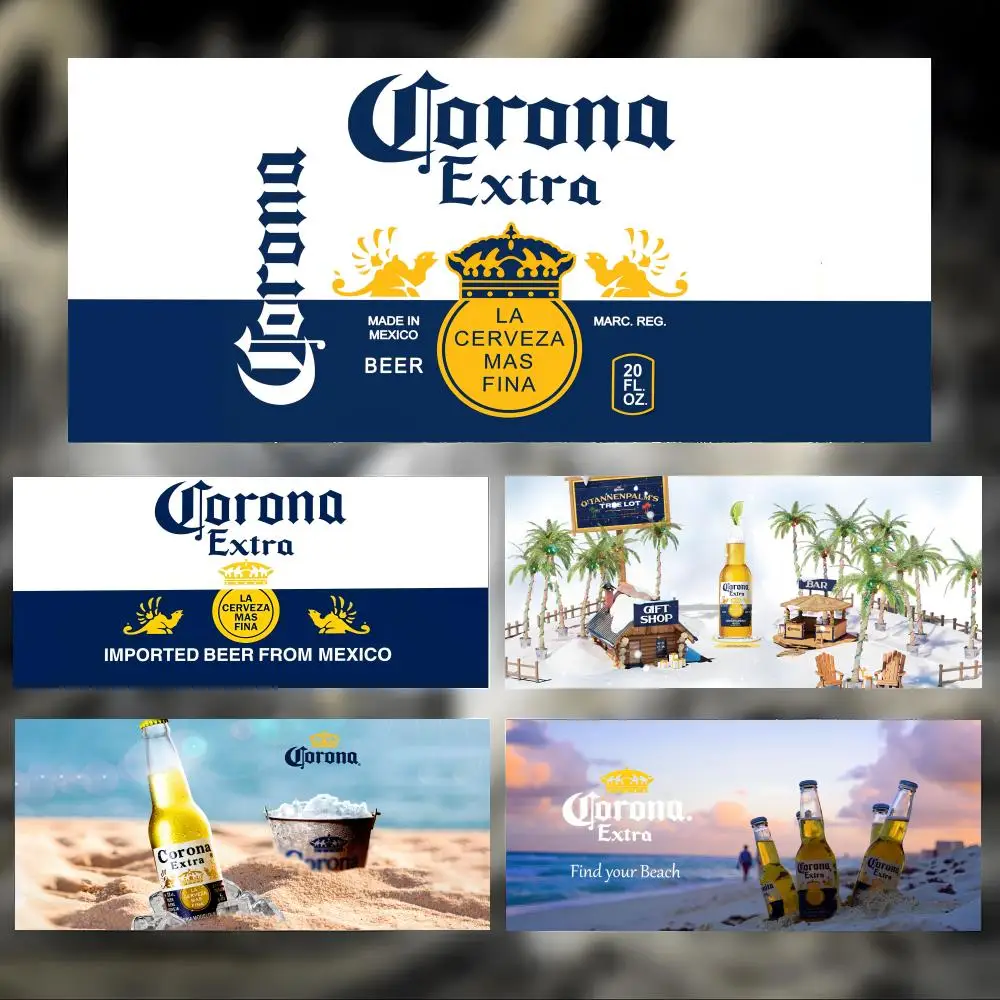 Classic Refreshing Drink C-Corona E-Extra Beer Mouse Pad Large Thick Desk Pad Stitched Edges Gaming Mouse Mat for PC