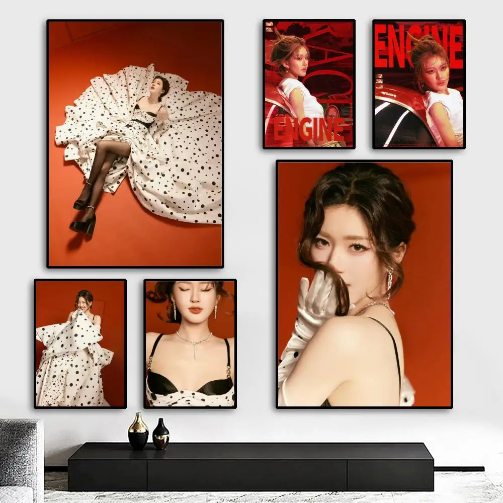 Zhao Lusi-Rosy Painting Calligraphy HD Canvas Poster living room bedroom bar aesthetic decoration