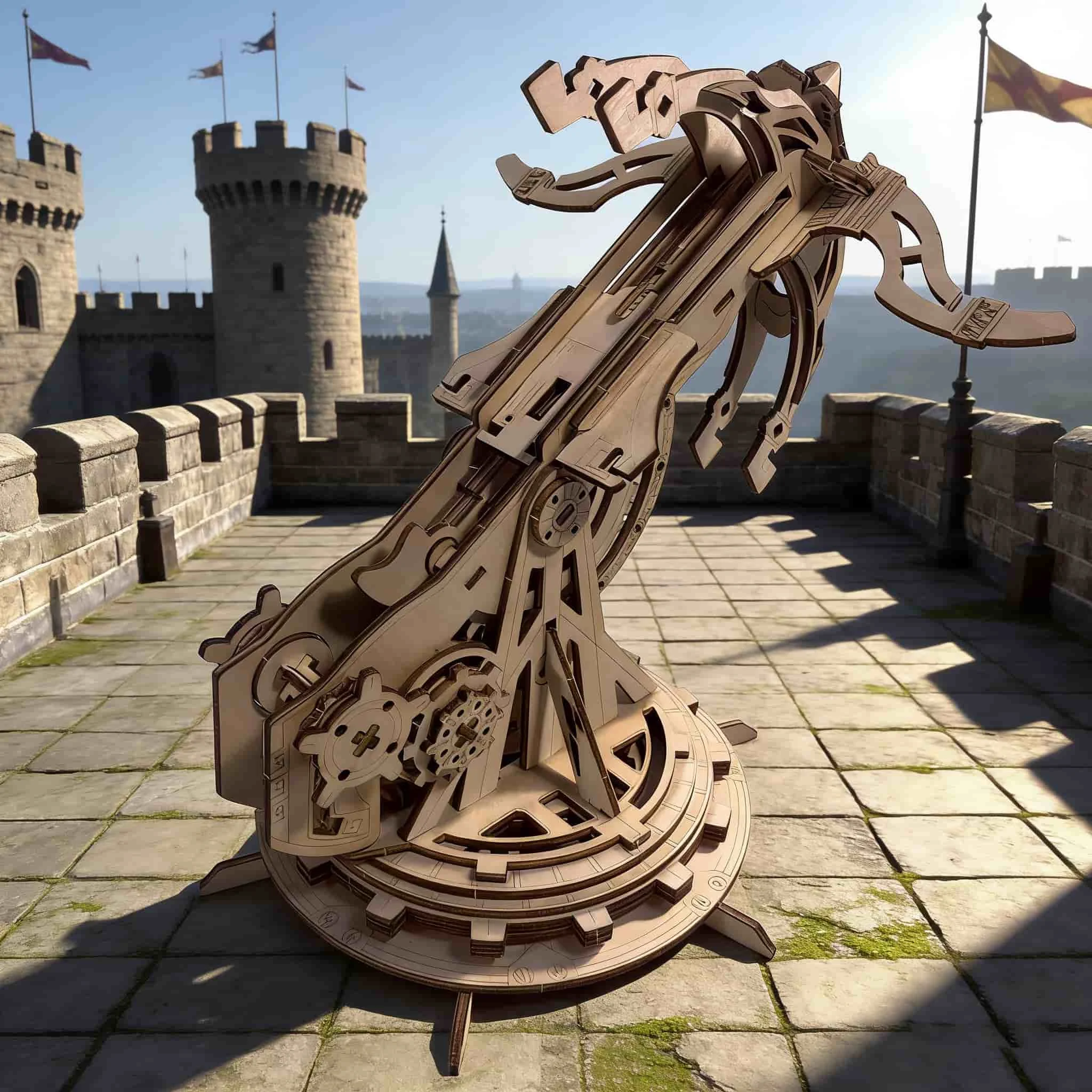 DIY Hand-Assembled Siege Crossbow Model Wooden 3D Puzzle Creative Holiday & Birthday Gift Toy