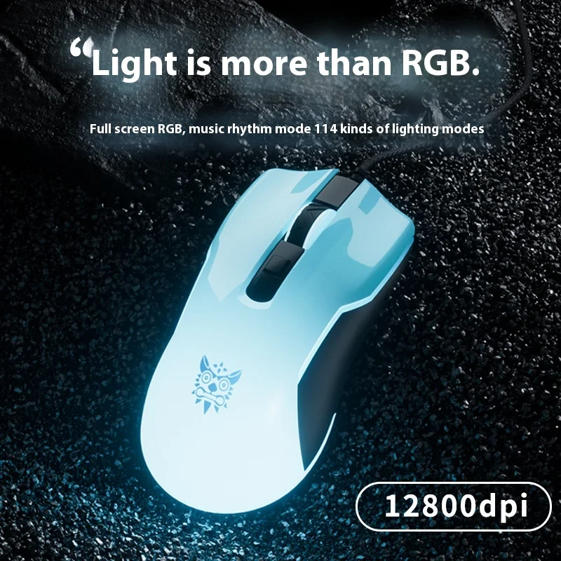 Onikuma Cw922 ماوس سلكي Rgb كمبيوتر مكتبي كمبيوتر محمول Esports لعبة متوهجة أكل الدجاج ماوس 12800 ديسيبل متوحد الخواص كول بوي هدايا عيد الميلاد #1