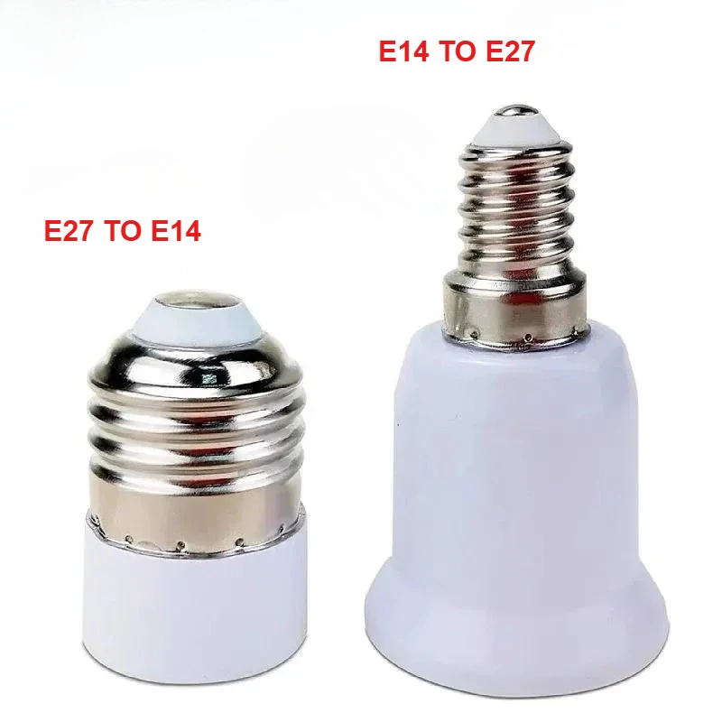 

10 шт. E14 в E27 светодиодная лампа, винтовая розетка E27 в E14, держатель лампы, огнестойкий пластиковый преобразователь, розетка из высококачественного материала